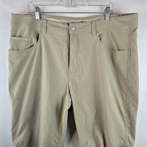Royal Robbins Pants Men 40x32 Beige Khaki Chino Active Fit Travel Outdoors Nylon - Picture 2 of 11